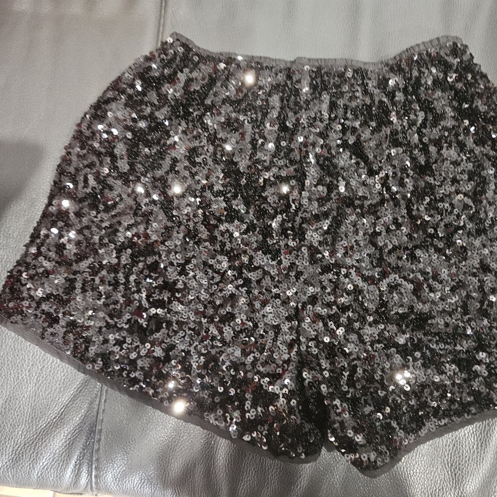 Sparkling Sequin High Waist Shorts Final Price